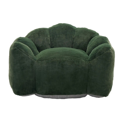 Lotus Style Compression Sofa Bean Bag Chair in green velvet fabric on Tampa Home & Garden Store