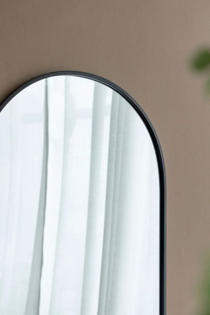 Arched Wall Mirror With Metal Frame Living Room