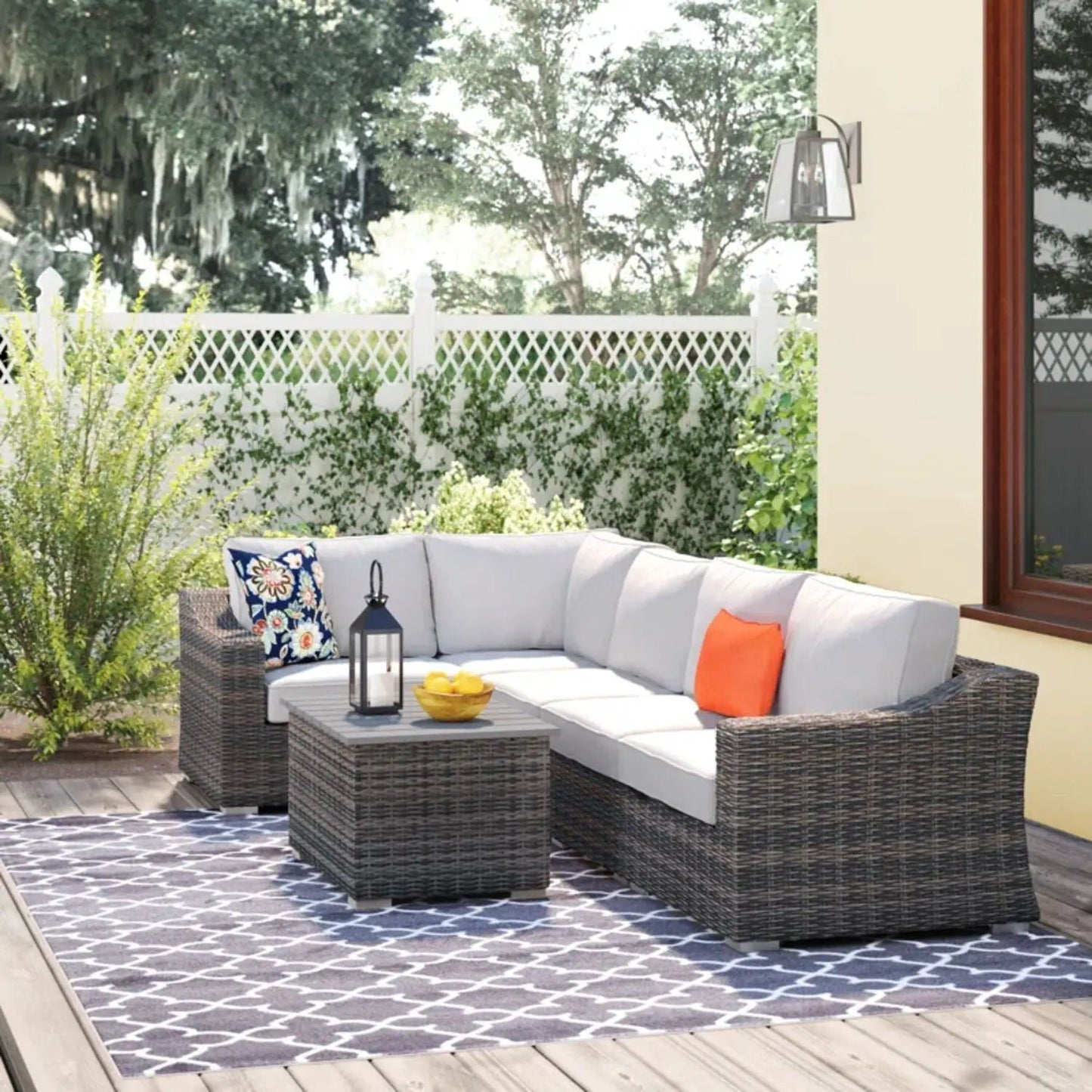 Outdoor Sofa Seating Group with Cushions