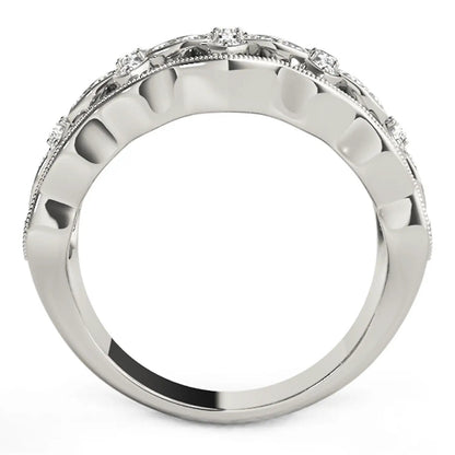 Diamond Studded Four Leaf Clover Motif Ring in 14k White Gold, 1/4 cttw, Bids.com on Tampa Home & Garden Store