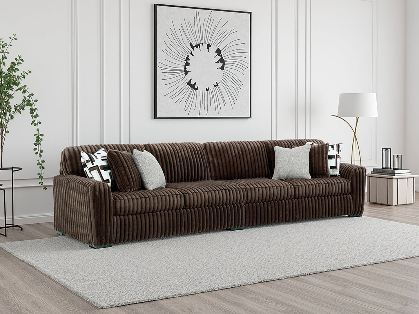 Midnight Madness Sectional and Jumbo Corduroy