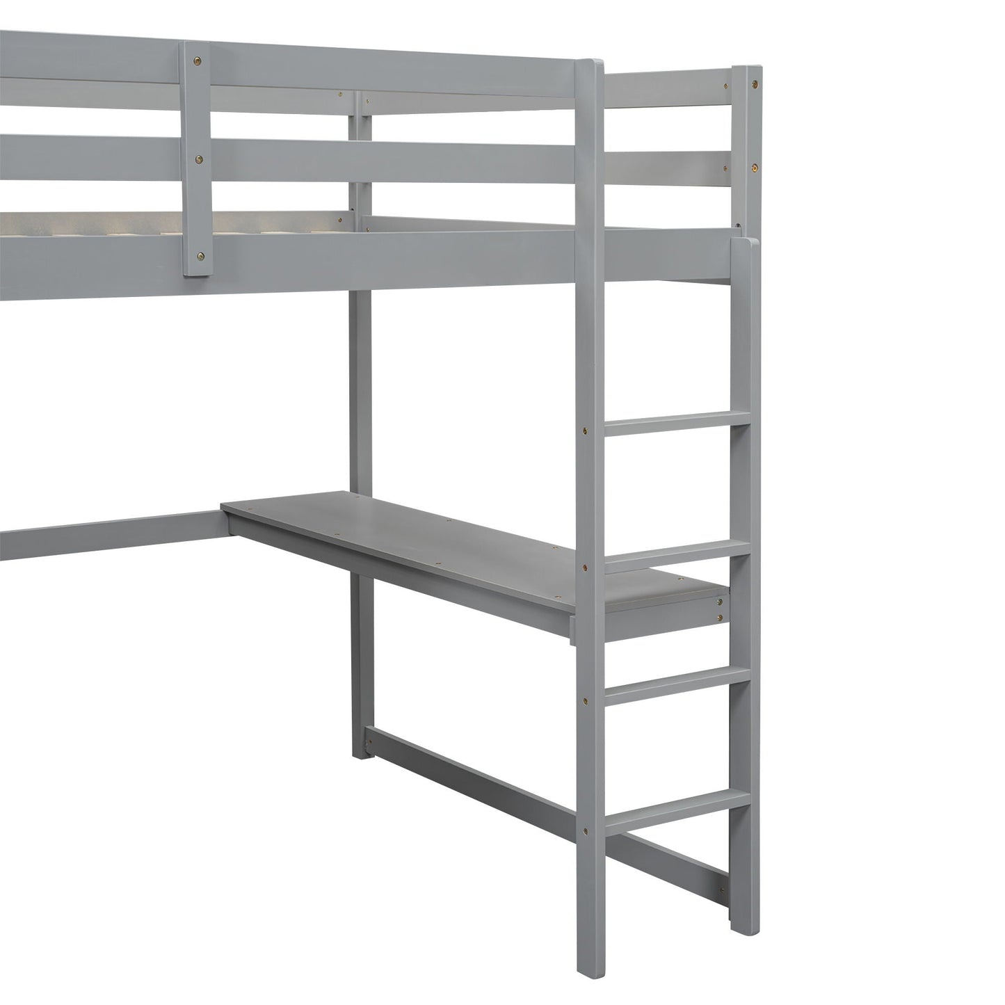 Loft Bed With Built In Wardrobe, Shelves And Drawers in grey wood by HouseOfZazla on Tampa Home & Garden Store