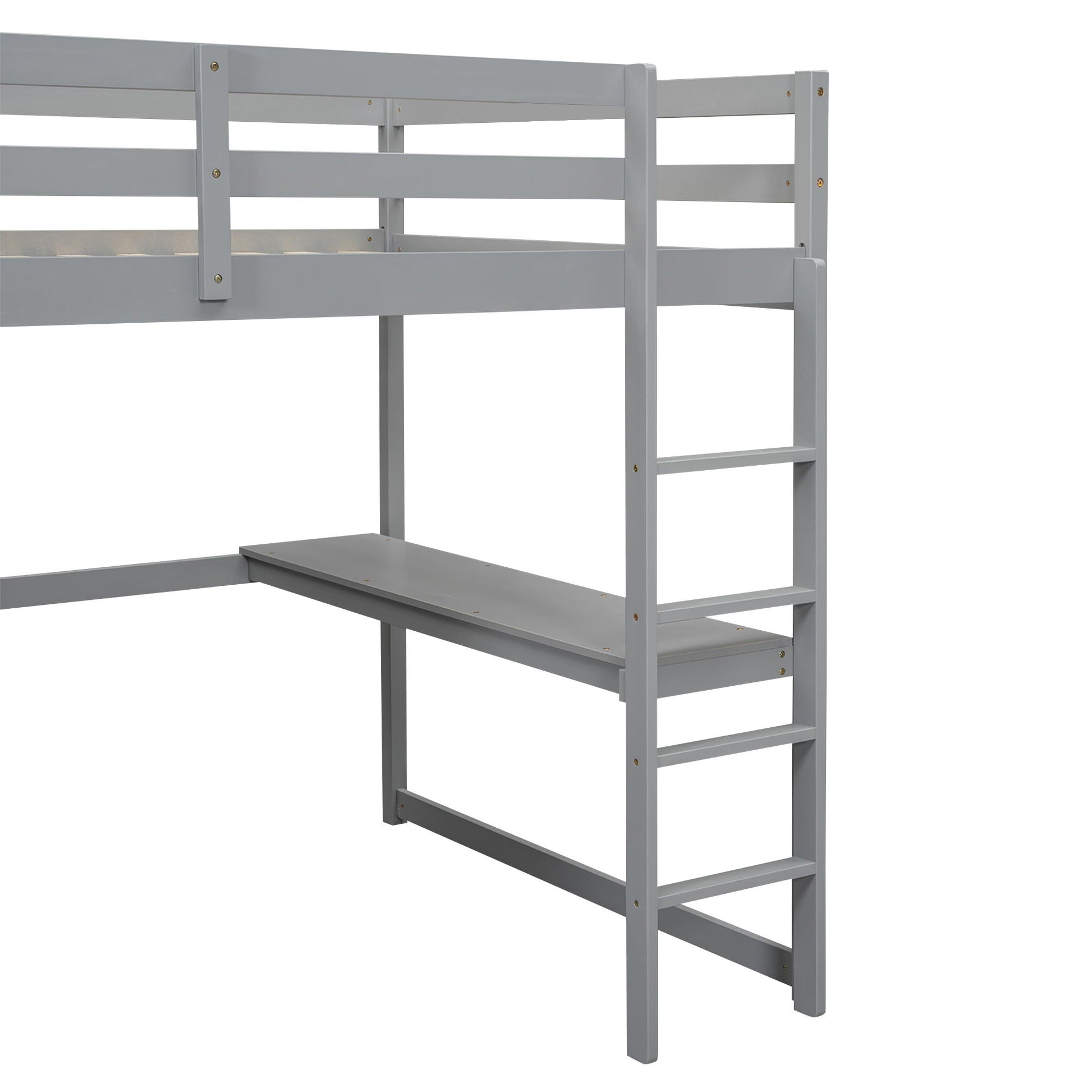 Loft Bed With Built In Wardrobe, Shelves And Drawers in grey wood by HouseOfZazla on Tampa Home & Garden Store