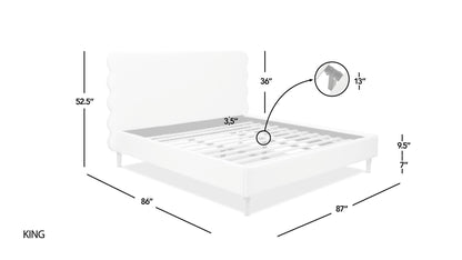 Stockholm Wavy Headboard and Platform Bed