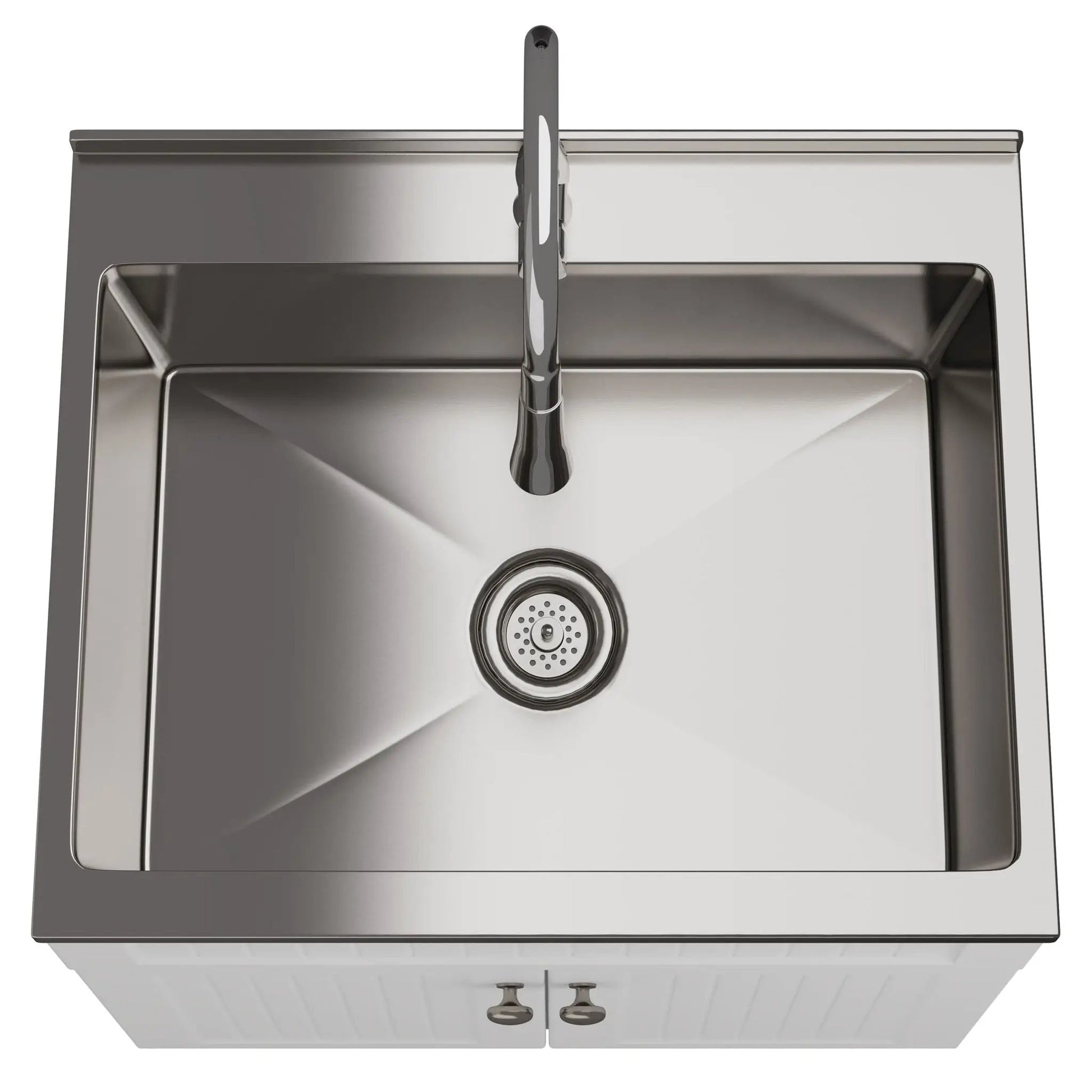 Beckham laundry cabinet with faucet and stainless steel sink Unique Piece Furniture vanity on Tampa Home & Garden Store