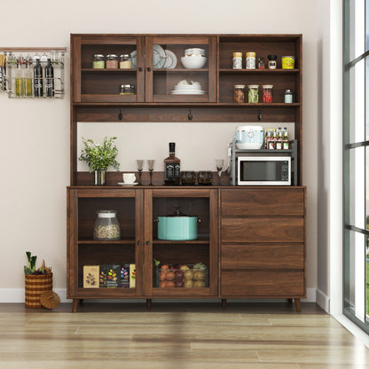 Large Kitchen Hutch With Drawer And Storage Rack