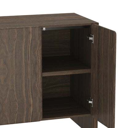 Linda sideboard in dark brown wood with adjustable shelves and soft-close doors interior shelf visible HouseOfZazla on Tampa Home & Garden Store