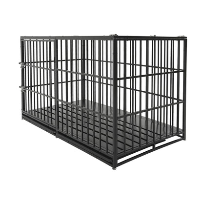 Extra large heavy duty dog crate black metal cage with removable pans on Tampa Home & Garden Store