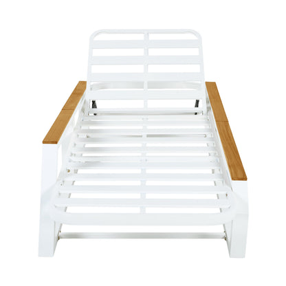 5 Piece Outdoor Chaise Lounge and Side Table