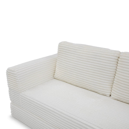 Folding Corduroy Sofa Bed with Removable Covers