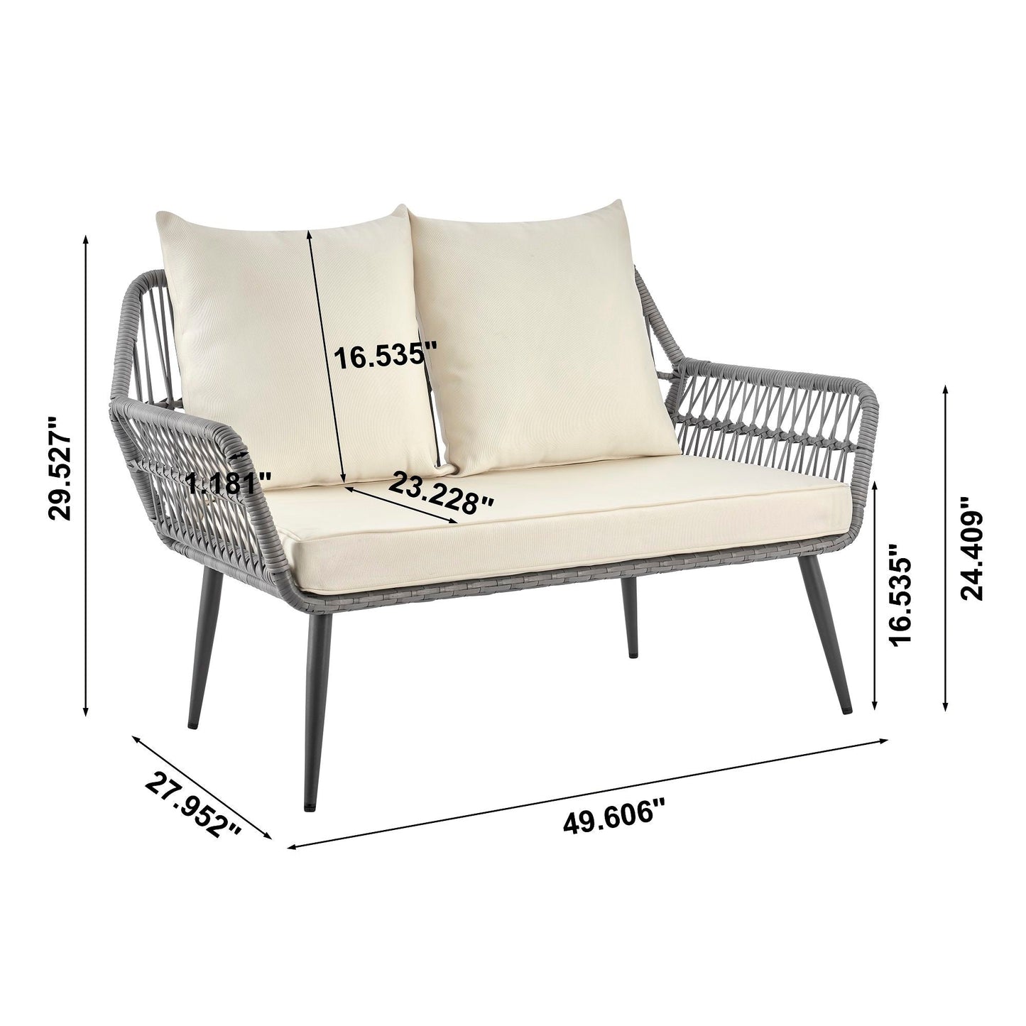 the Portofino Four Piece Outdoor Lounge Set