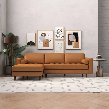 Anthony Corner Sectional Sofa caramel leather from Unique Piece Furniture stationary on Tampa Home & Garden Store