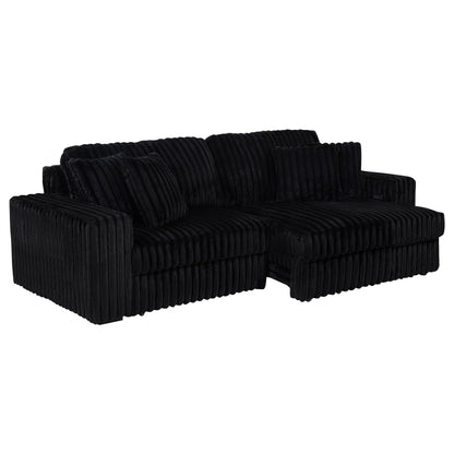 Clifford Black Dual Power Chaise And Recliner