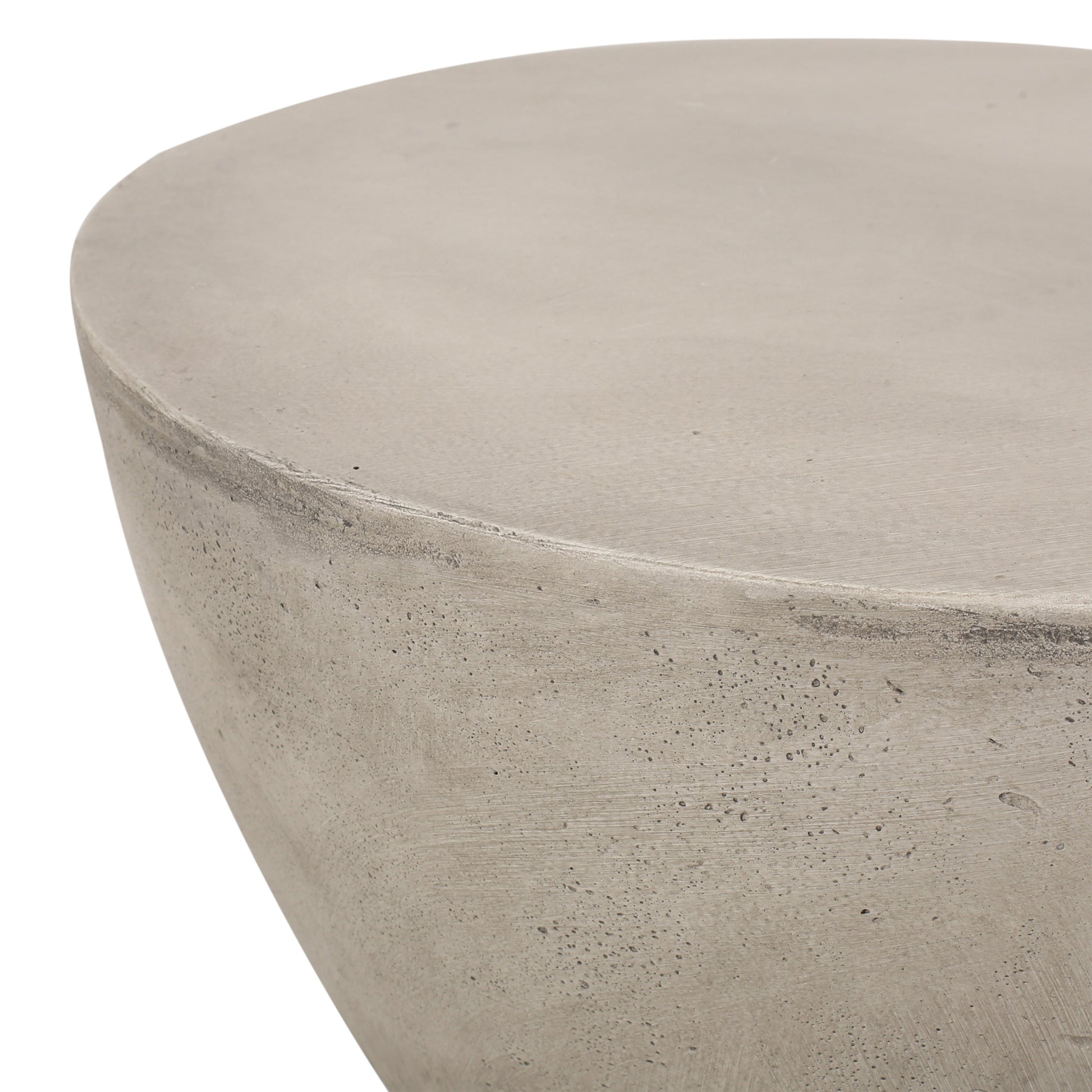 Outdoor Lightweight Concrete Side Table by HouseOfZazla, light gray on Tampa Home & Garden Store