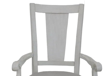 Katia Arm Chair Set 2 Light Gray and White