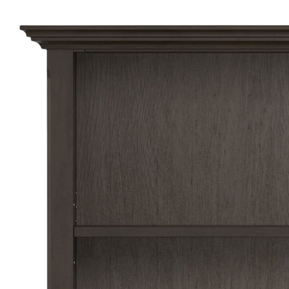 Amherst wooden bookcase with adjustable shelves in dark brown, HouseOfZazla standard bookcase on Tampa Home & Garden Store