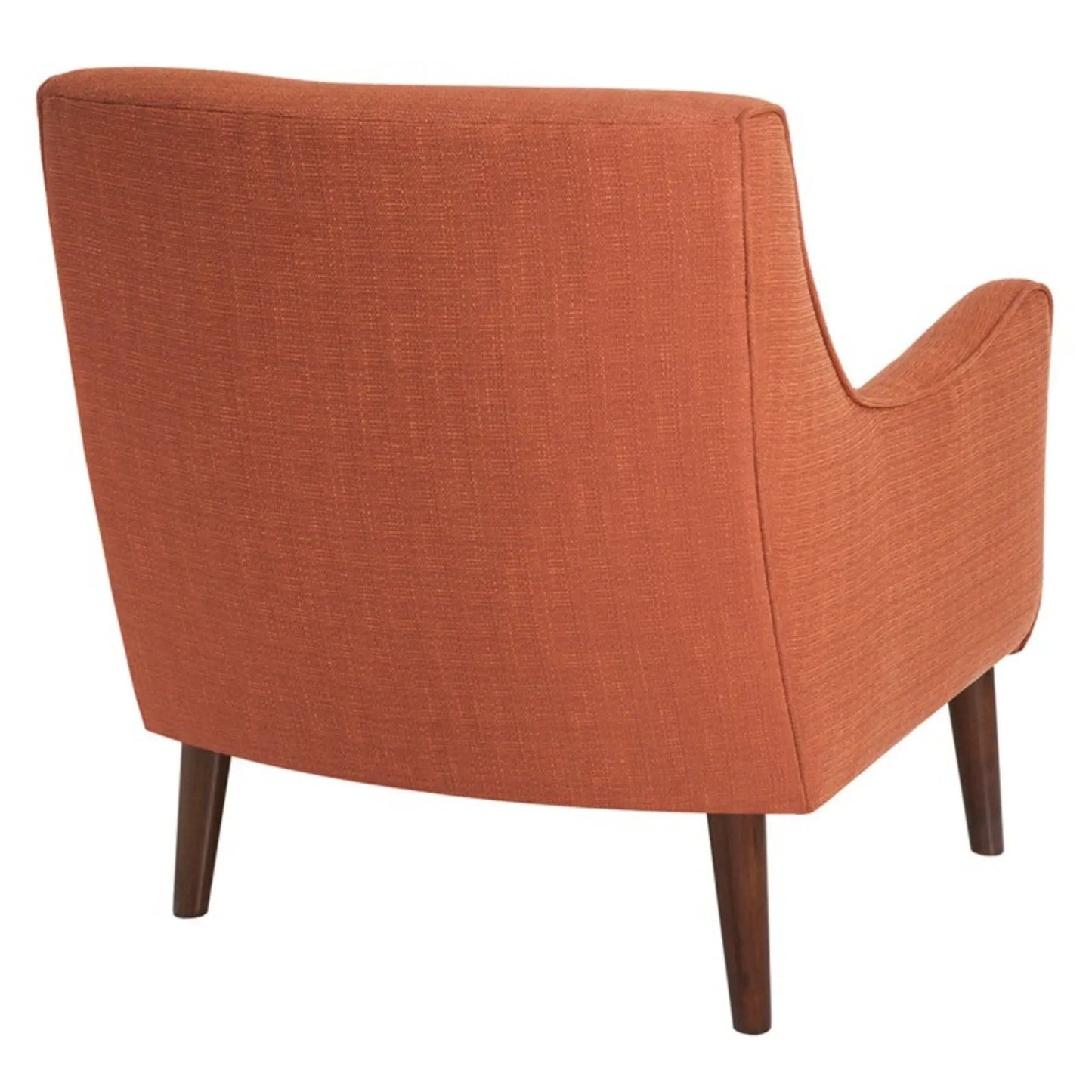 Accent Chair Upholstered With Legs Burnt Orange