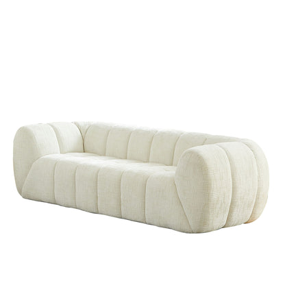 Modern Piano Key Backrest Sofa With Upholstery