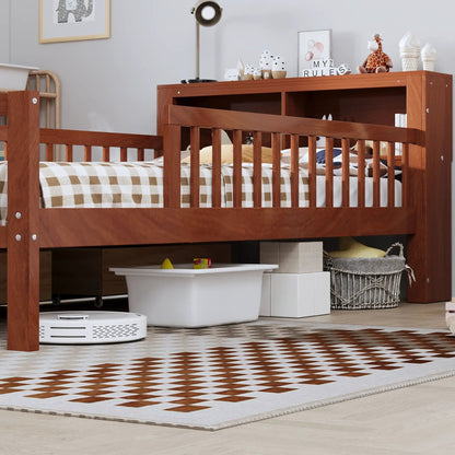 Bed With Headboard Storage and Under Bed Drawers