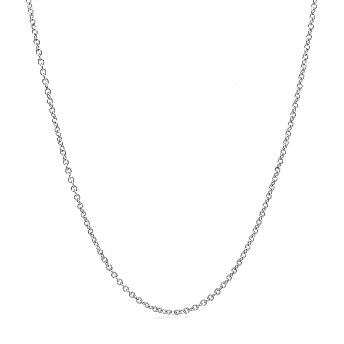 14k white gold round cable link chain necklace 1.3mm by Bids.com on Tampa Home & Garden Store