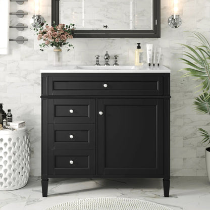 Bathroom Vanity With Top Sink and 2 Drawers
