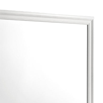Modern Mirror with Smooth Finish, silver metal frame by HouseOfZazla wall mirror on Tampa Home & Garden Store