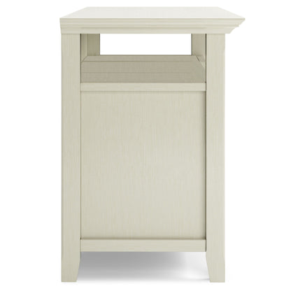 Solid wood TV stand with adjustable shelves in a light natural finish by HouseOfZazla on Tampa Home & Garden Store