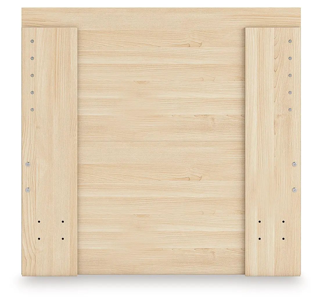 Onita panel platform bed frame in natural wood with side rails by Unique Piece Furniture on Tampa Home & Garden Store