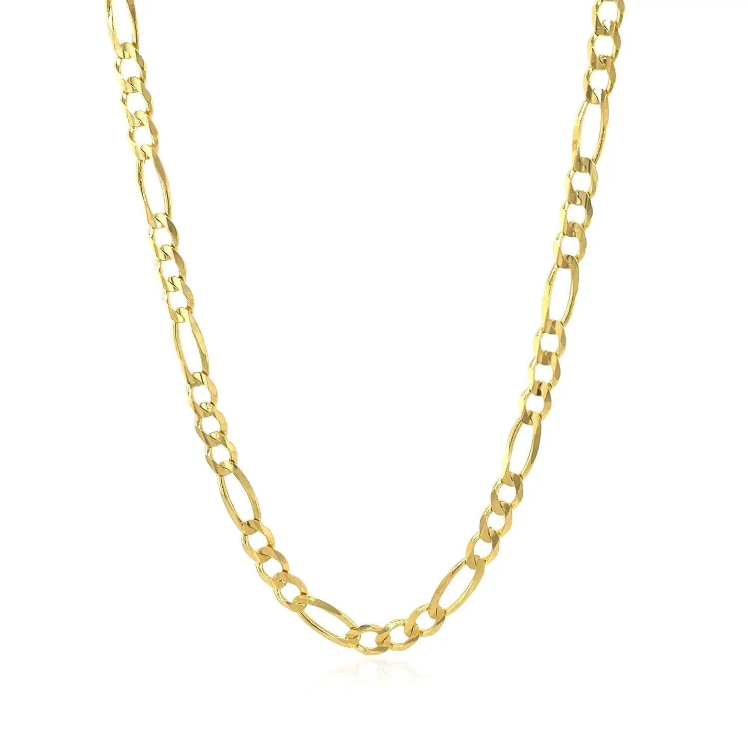 3.8mm 14k yellow gold solid Figaro chain necklace by Bids.com on Tampa Home & Garden Store