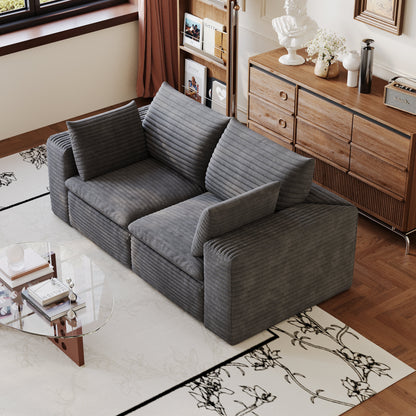 Cloud Sofa in Corduroy and Modular Fabric