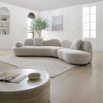 Modern Curved Modular Sofa Set for a Living Room