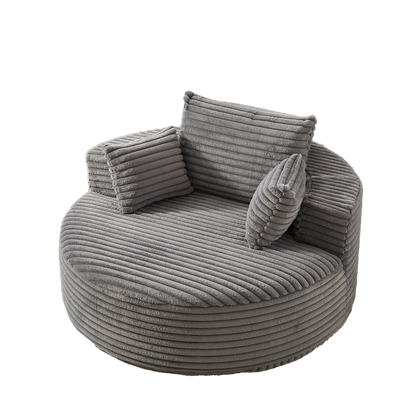 55' Corduroy Sponge Single Sofa gray upholstery HouseOfZazla on Tampa Home & Garden Store