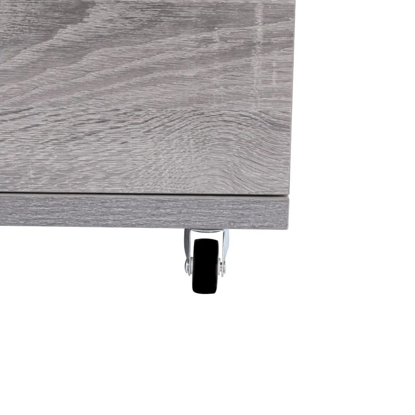 Modern 5-drawer dresser on wheels in grey wood finish, Unique Piece Furniture accent chest on Tampa Home & Garden Store