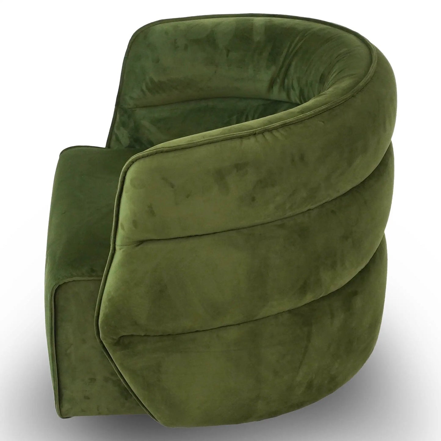 Walden Stylish Swivel Chair olive green velvet upholstery on Tampa Home & Garden Store