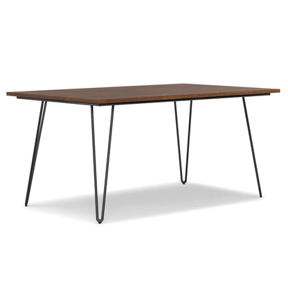 Hunter square tabletop dining table by Unique Piece Furniture with wood finish and black legs on Tampa Home & Garden Store
