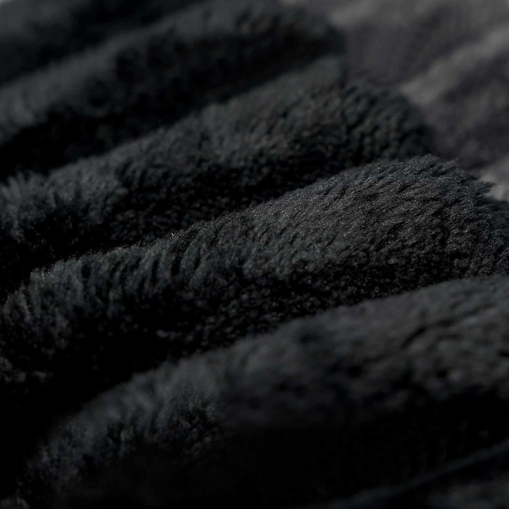 Sofas HouseOfZazla black plush microfiber upholstery fabric close-up on Tampa Home & Garden Store