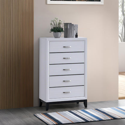 5 Drawer Dovetail Chest in Gray and White by HouseOfZazla on Tampa Home & Garden Store