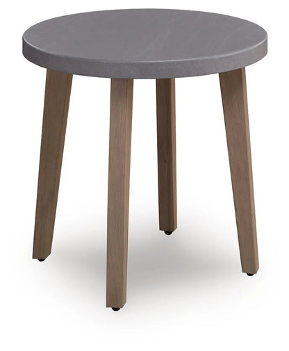 Harmony Headlands Round End Table Natural Gray
