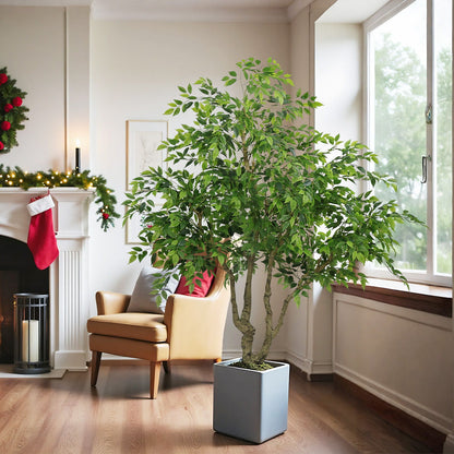 Large Artificial Green Banyan Tree With A Pot