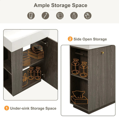 Bathroom Vanity With Sink, Freestanding Cabinet