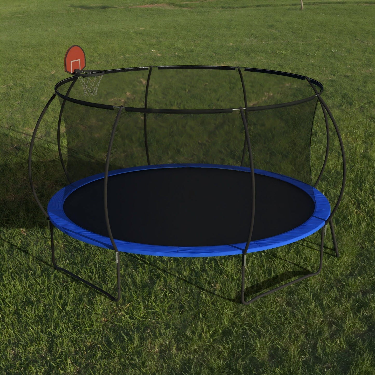 14 Ft Outdoor Trampoline with Basketball Hoop