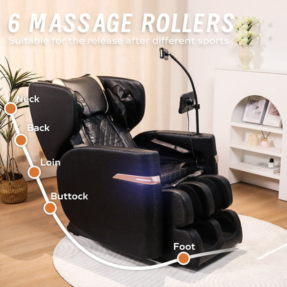 Massage chair recliner black with zero gravity and full-body air pressure by HouseOfZazla on Tampa Home & Garden Store