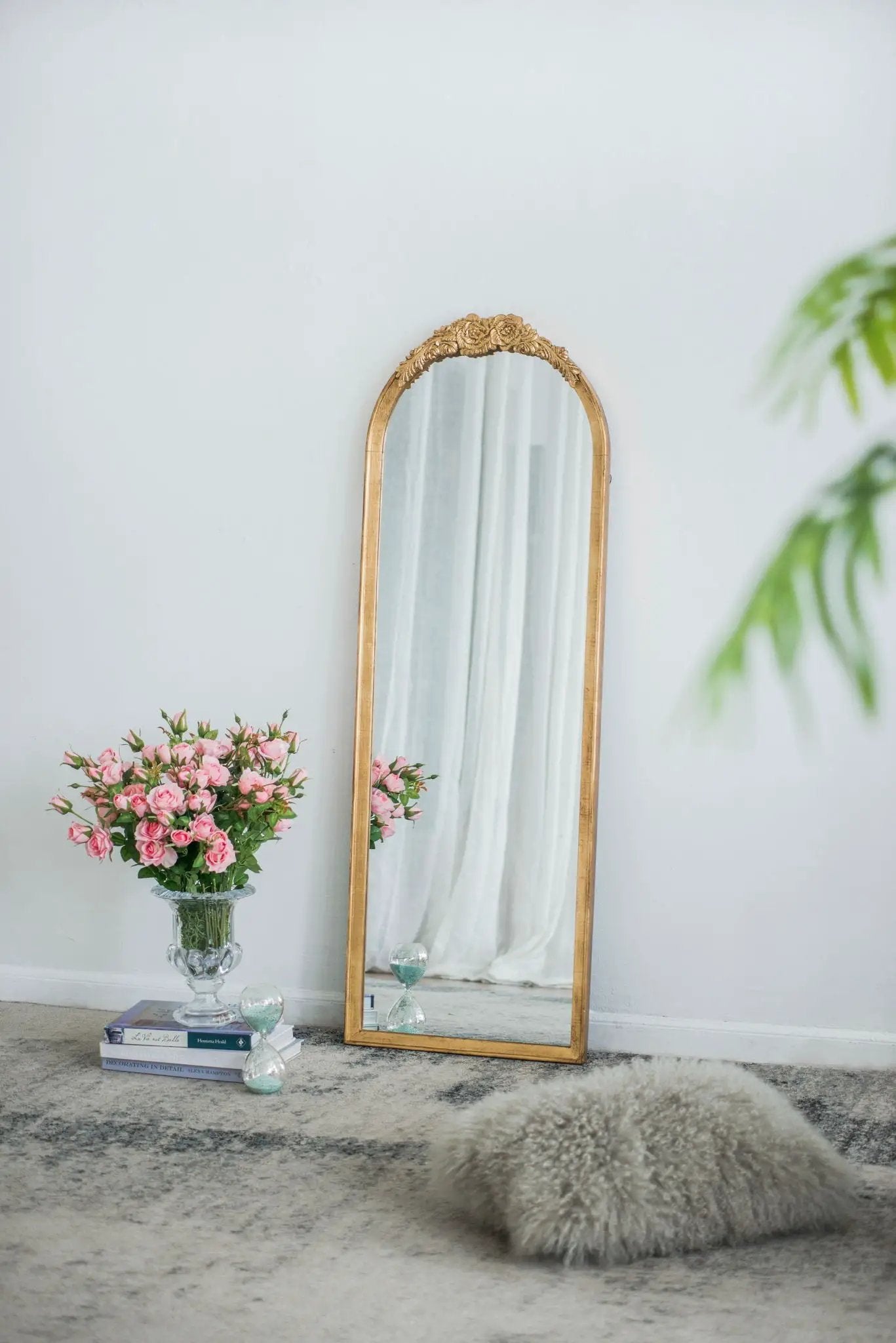 Wood Floor Mirror and Full Body Makeup Mirror