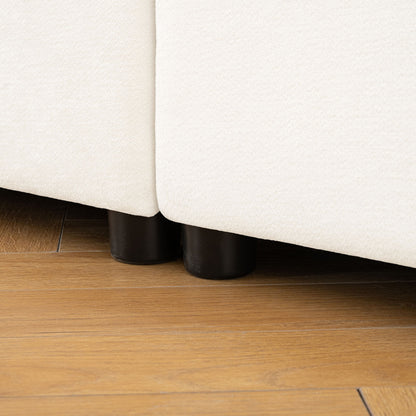 Modern Sofa with Storage and Cylindrical Backrest