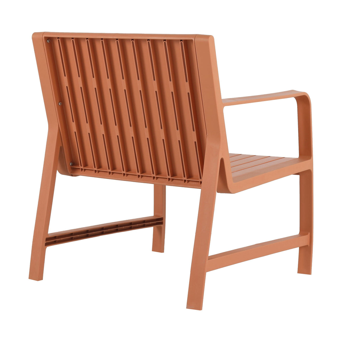 Outdoor chair orange slatted-back by HouseOfZazla, 2-piece waterproof patio set on Tampa Home & Garden Store