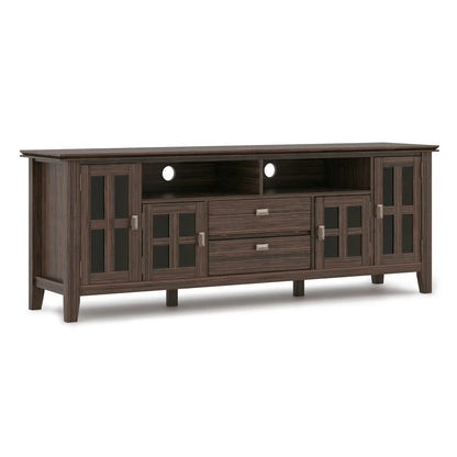 Artisan Tv Media Stand Glass Doors and Drawers
