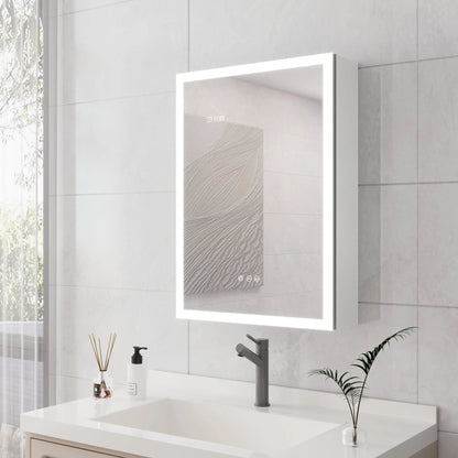 LED-lit medicine cabinet with mirror and defogger white frame Unique Piece Furniture on Tampa Home & Garden Store