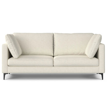 Ava Mid Century Sofa upholstered beige fabric, 2-seat stationary, Unique Piece Furniture on Tampa Home & Garden Store