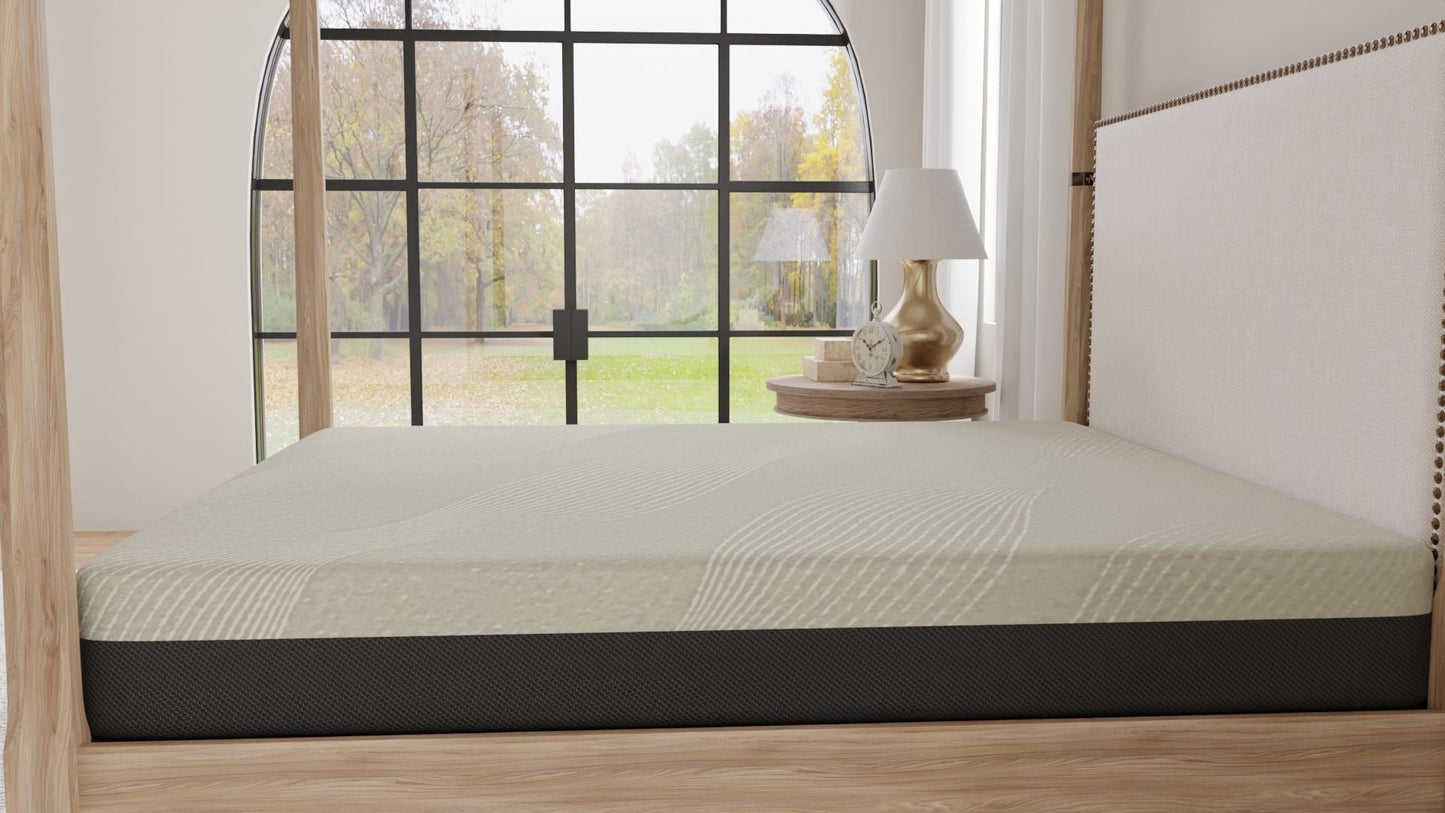 12 inch Comfort Series Soft Gel Memory Foam Tight Top Mattress on bed on Tampa Home & Garden Store