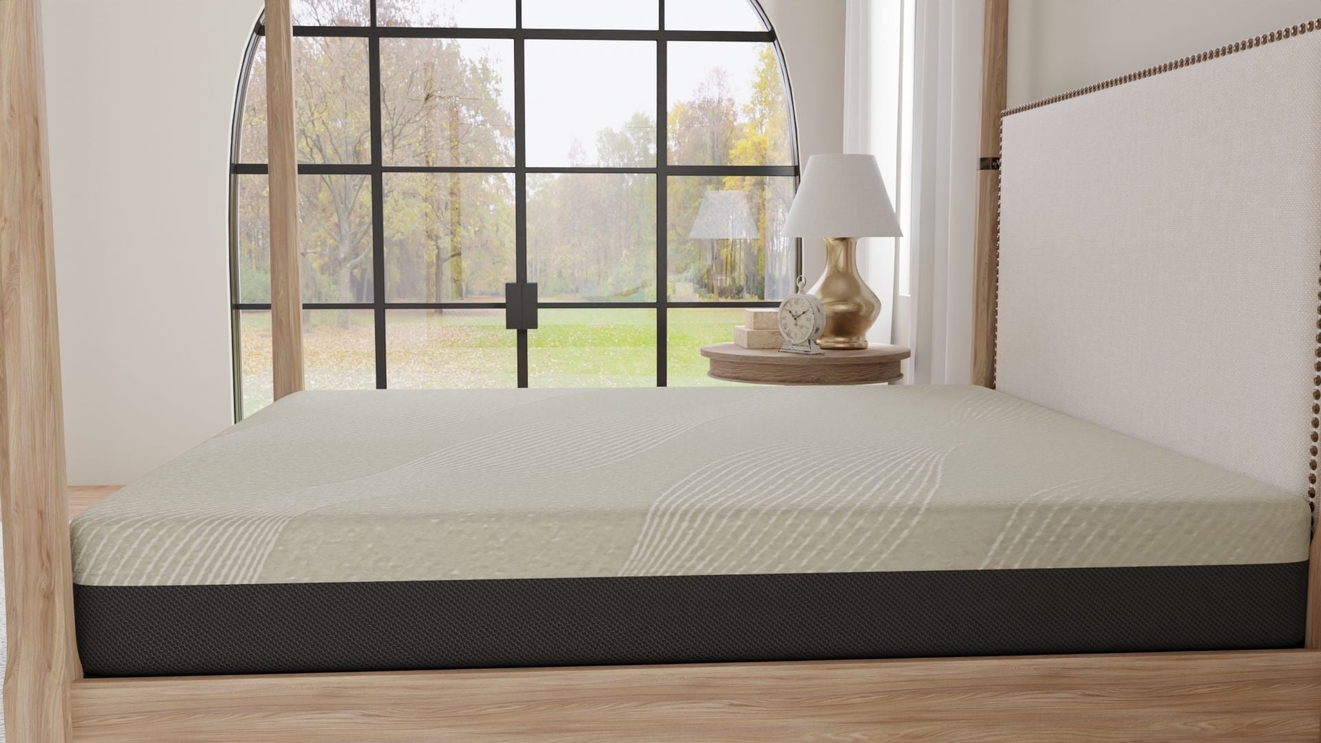 8-inch Comfort Series Firm Gel Memory Foam Tight Top Mattress by HouseOfZazla in beige fabric on Tampa Home & Garden Store